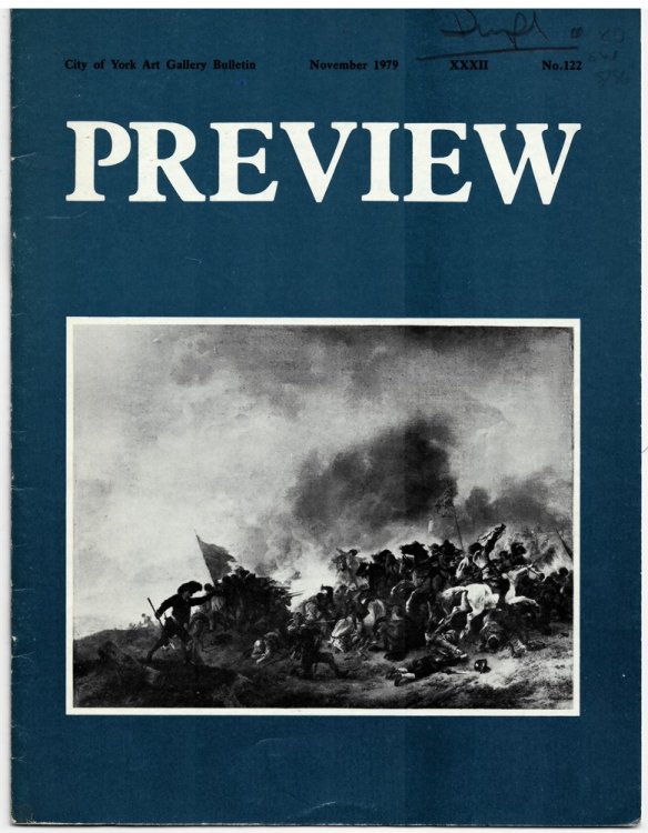 PREVIEW. City of York Art Gallery Bulletin. November 1979. XXX11 No 122
