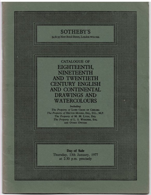 Catalogue of British Watercolours and Drawings 1750 - 1920 and Watercolours of Islamic Interest 18 October 1979