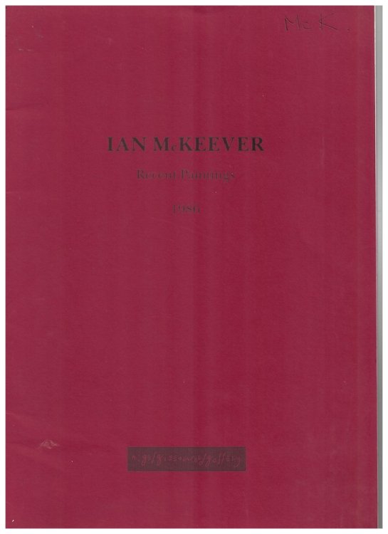 IAN McKeever. RECENT PAINTINGS. 1986