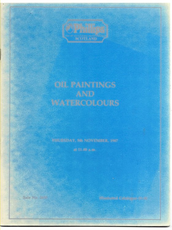 OIL PAINTINGS and WATERCOLOURS (Sale 5 November 1987)