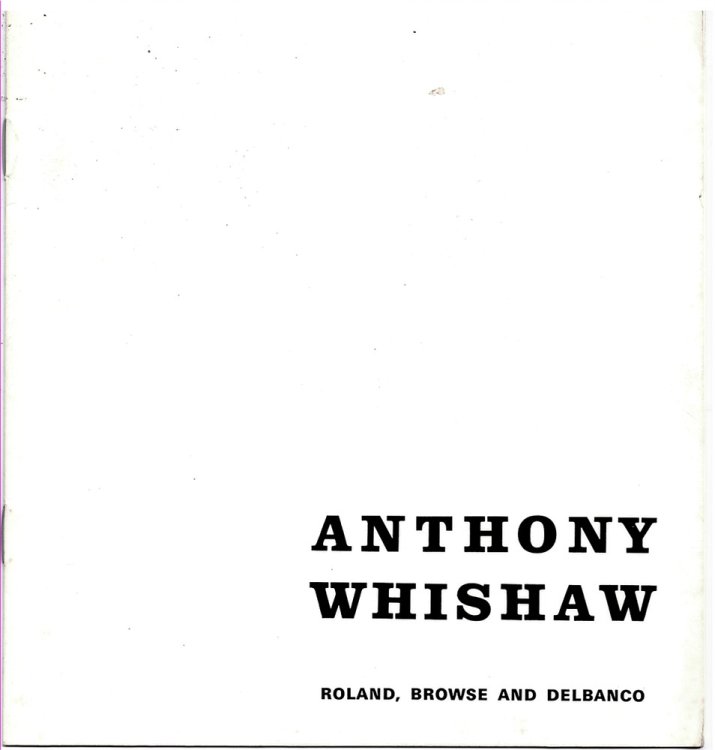 Recent Paintings by Anthony Whishaw. 18 January to 17 February 1968