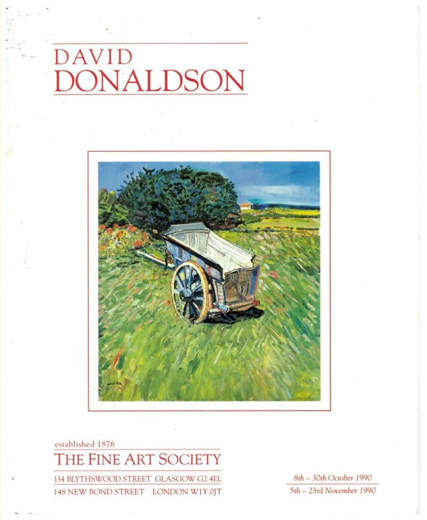 Some Time in France. David Donaldson Recent Paintings. 8-30 October 1990 5-23 November 1990