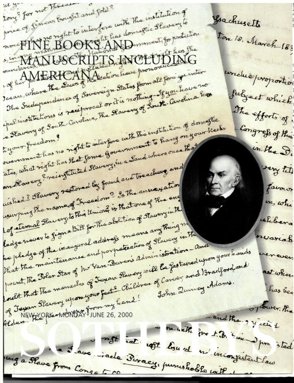 Fine Books and Manuscripts Including Americana. New York. Monday June 26, 2000