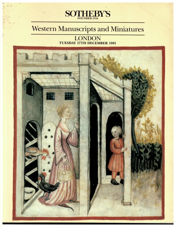 Western Manuscripts and Miniatures. London Tuesday 17th December 1991