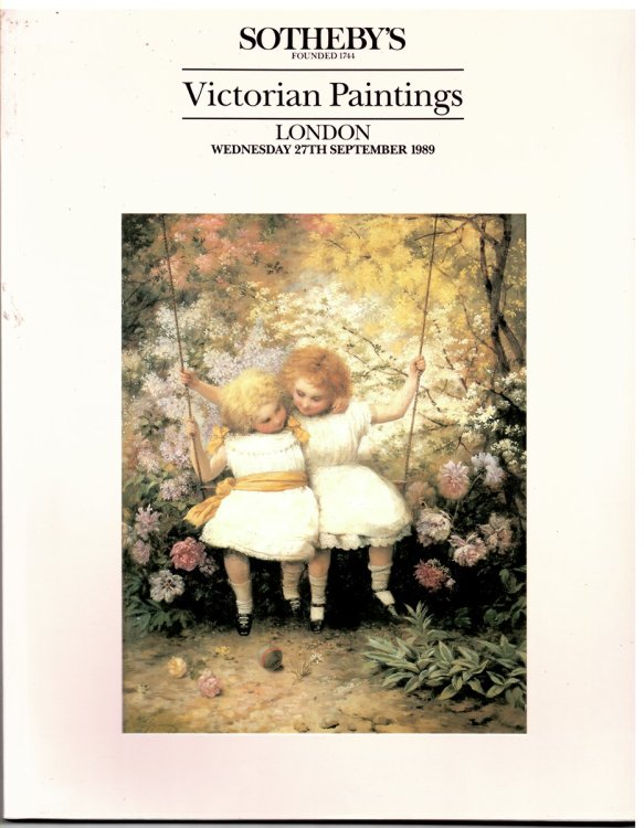 Victorian Paintings. London. Wednesday 27th September 1989