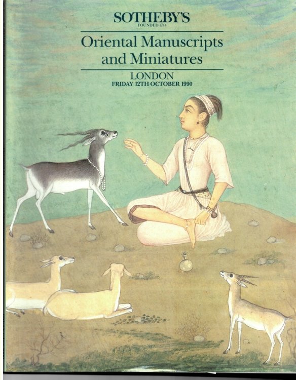 Oriental Manuscripts and Miniatures. London Friday 12th October 1990