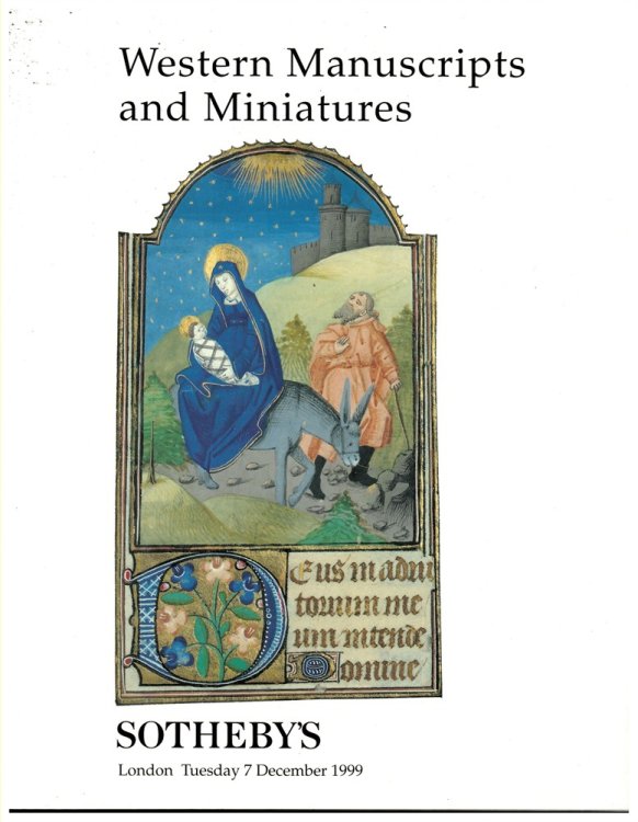 Western Manuscripts and Miniatures. London Tuesday 7 December 1999