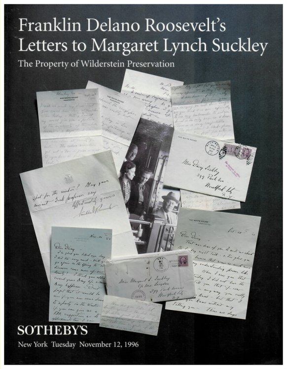 Franklin Delano Roosevelt's Letters to Margaret Lynch Suckley. the Property of Wilderstein Preservation. New York Tuesday November 12, 1996