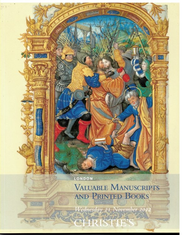 Valuable Manuscripts and Printed Books. London Wednesday 21 November 2012