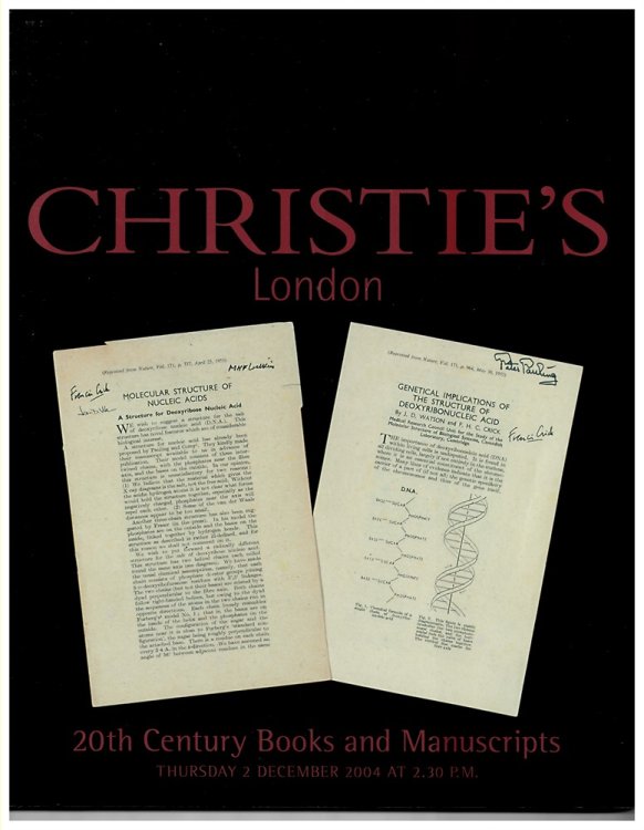 20th Century Books and Manuscripts. Thursday 2 December 2004