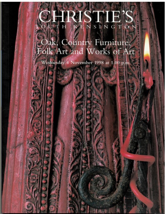 Oak, Country Furniture, Folk Art and Works of Art. Wednesday 4 November 1998