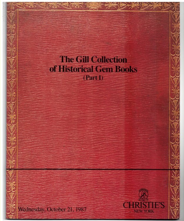 The Gill Collection of Historical Gem Books (Part I) . Wednesday, October 21, 1987