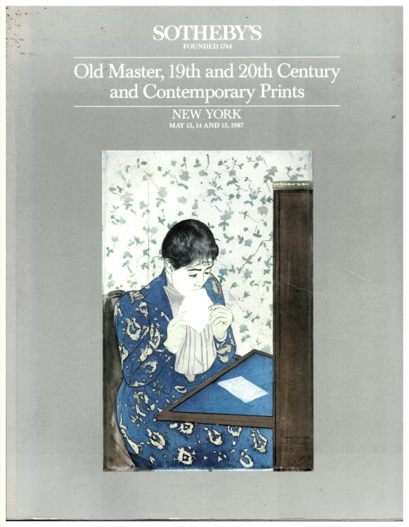 Old Master, 19th and 20th Century and Contemporary Prints (New York May 13, 14 and 15, 1987)