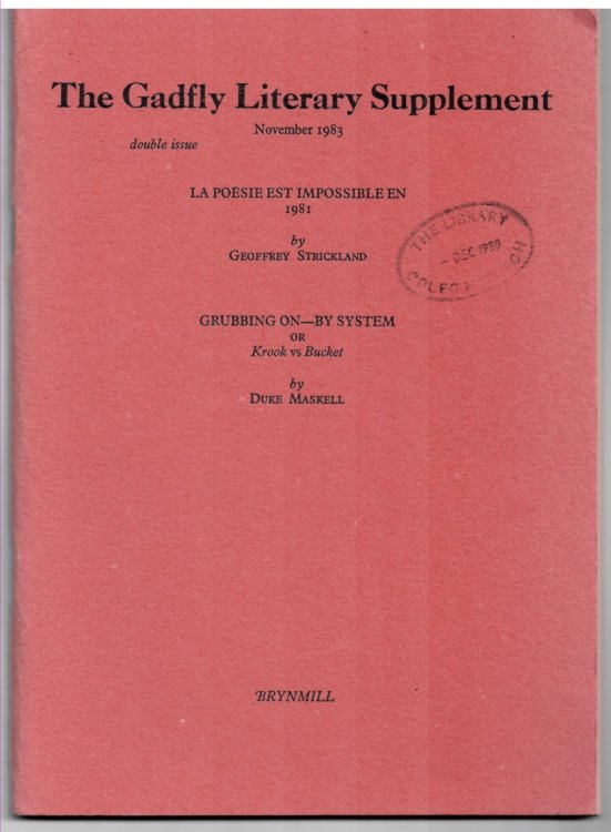 La Poesie Est Impossible En 1981 and Grubbing on - by System or Krook Vs Bucket