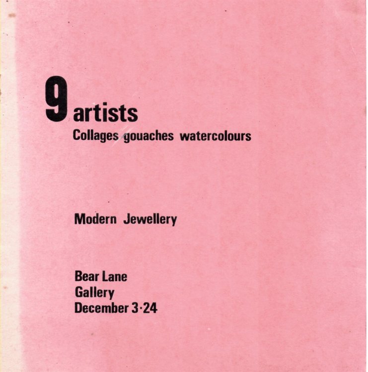 9 Artists. Collages, Gouaches, Watercolours. Modern Jewellery.