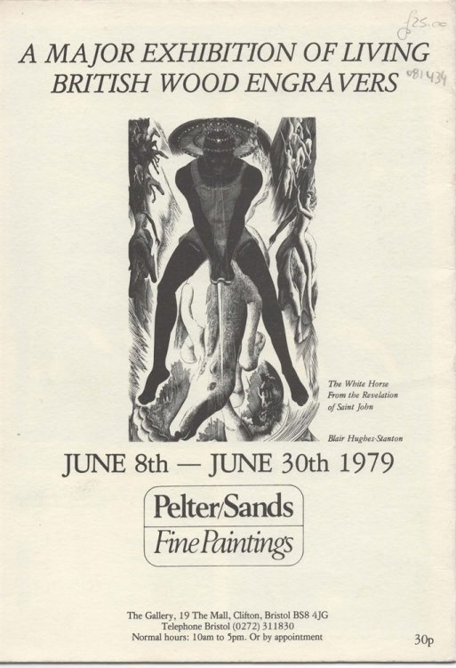 A Major Exhibition of Living British Wood Engravers (June 8th-June 30th 1979)