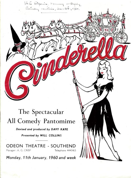 Cinderella: the Spectacular all Comedy Pantomine (Monday 11th January 1960) Odeon Theatre, Southend