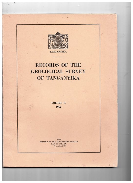 Records of the Geological Survey of Tanganyika - 1952. Volume. II