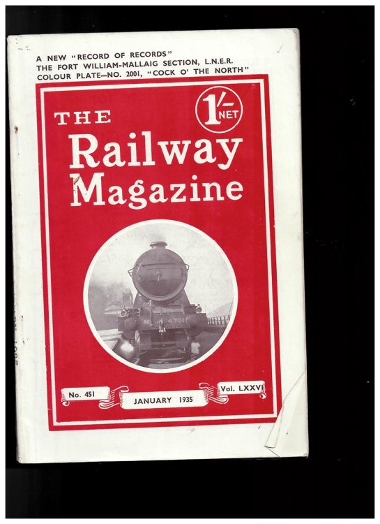The Railway Magazine - No. 451 - January 1935. Vol. LXXVI (A New 