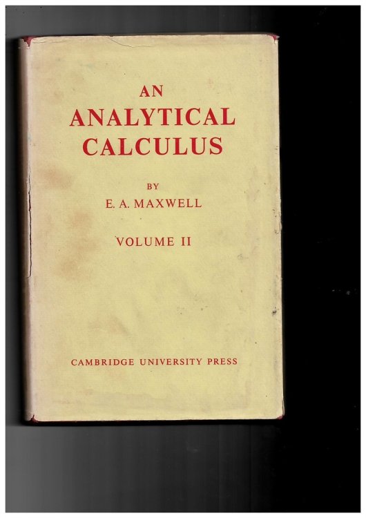 An Analytical Calculus Volume II