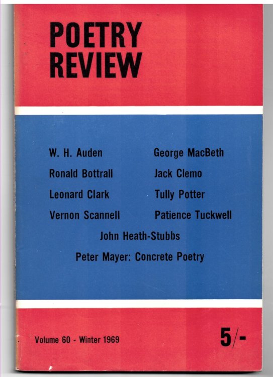 Poetry Review, Volume 60, Number 4 - Winter 1969