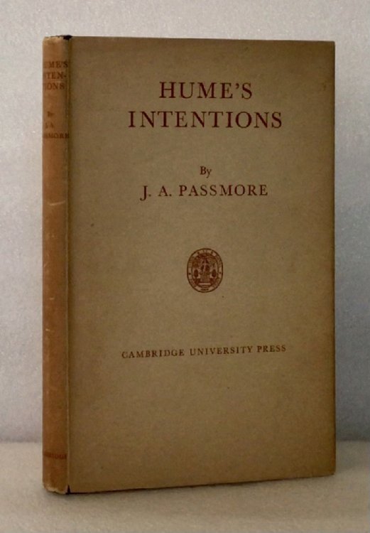 Hume's Intentions [Hardcover] Passmore, John