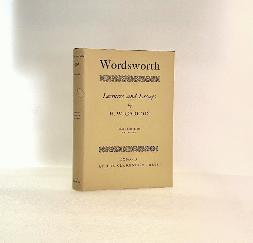Wordsworth: Lectures and Essays [Hardcover]