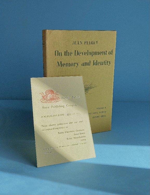 On the Development of Memory and Identity. Heinz Werner Lecture Series Volume II
