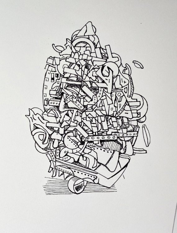 On the Machine Floor-original artwork