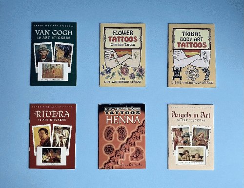 Dover Book Mash-Up: stickers and tats mini books-set of six