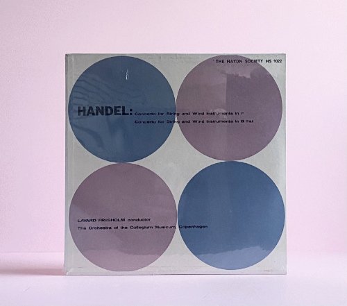 Handel: Concerto for String and Wind Instruments in F & Concert for String and Wind Instruments in B Flat HS-9022