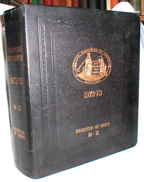 Register Book 1972-73; Register of Ships M-Z