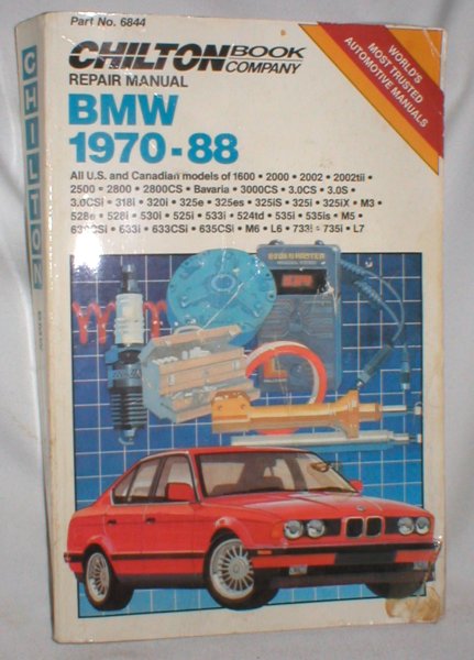 BMW 1970-88 Repair Manual (Chilton)