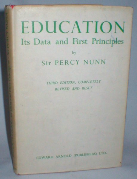 Education; Its Data and First Principles