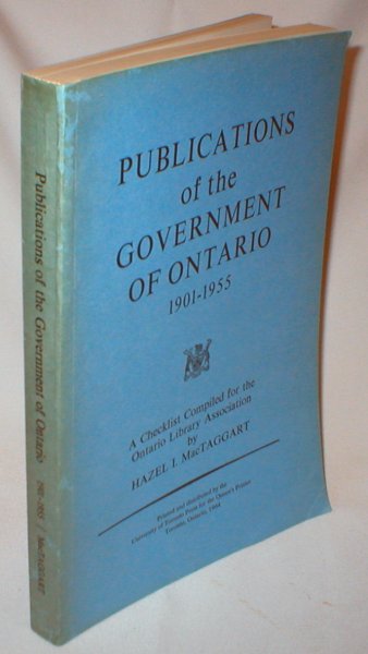 Publications of the Government of Ontario 1901-1955