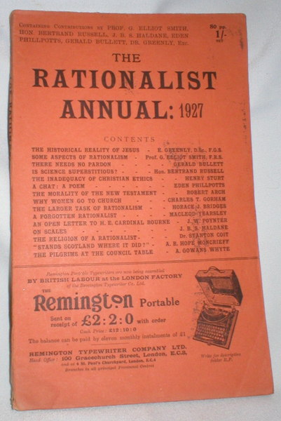 The Rationalist Annual: 1927
