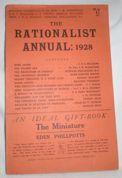 The Rationalist Annual: 1928