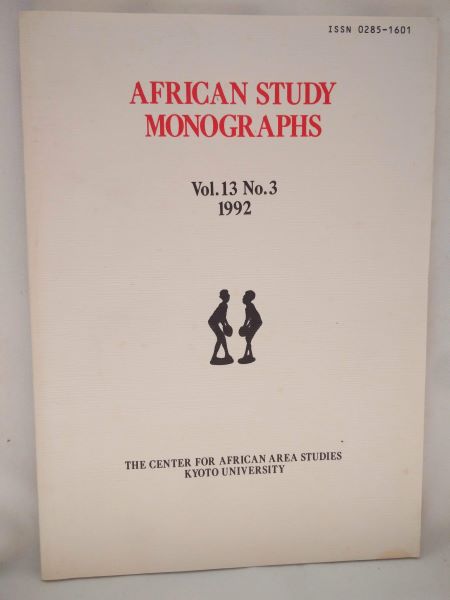 African Study Monographs (Vol. 13, No. 3)