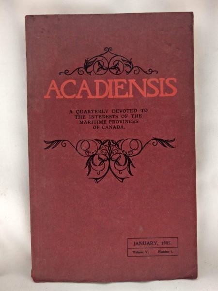 Acadiensis Vol. V., No. 1 for January, 1905