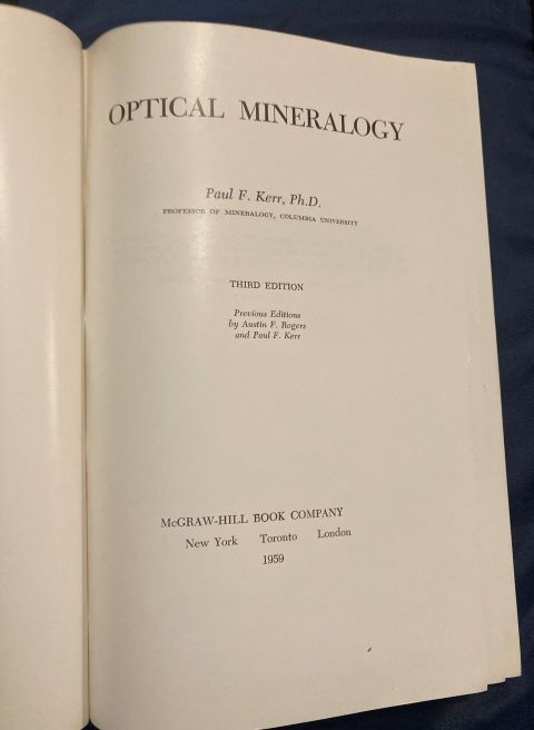 Optical Mineralogy