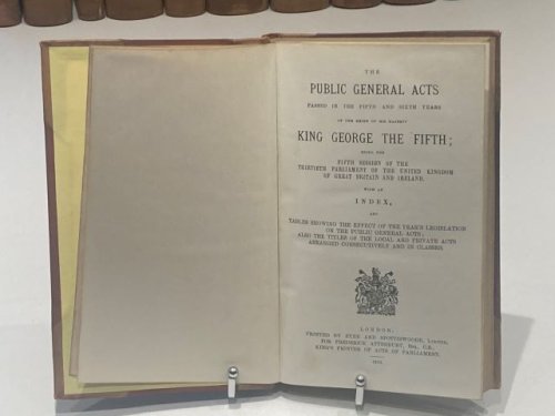 The Public General Acts Passed in The Fifth and Sixth Years of The Reign of His Majesty King George the Fifth