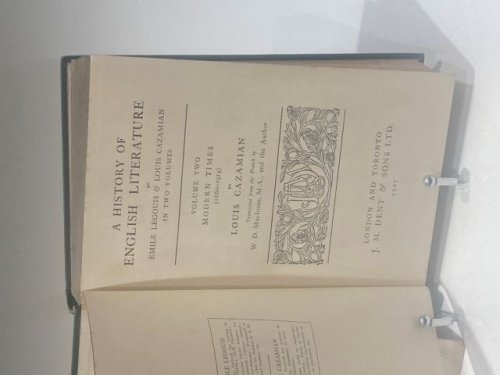 A History of English Literature 1660-1914 Vol II