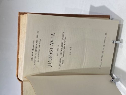 B.R. 493B (Restricted) Geographical Handbook Series For Official Use Only Jugoslavia Volume III