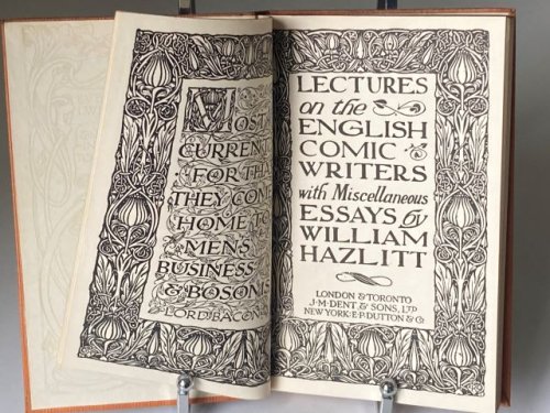 Lectures On The English Comic Writers and Miscellaneous Essays