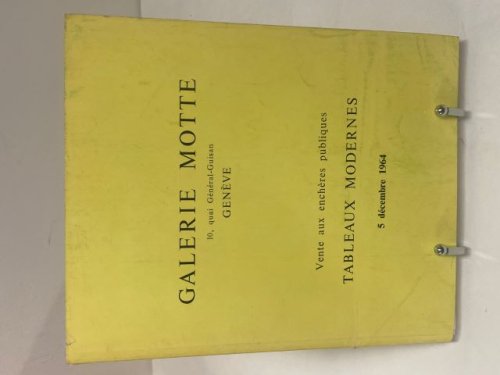 Vente aux encheres publiques Tableaux Modernes 5 Decembre 1964