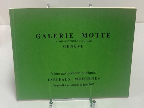 Vente aux encheres publiques Tableaux Modernes Vendredi 9 et samedi 10 juin 1967