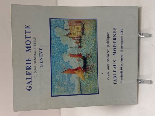 Vente aux encheres publiques Tableaux Modernes Vendredi 10 et Samedi 11 Novembre 1967