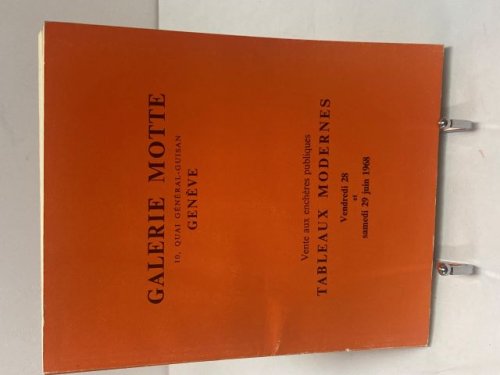 Vente aux encheres publiques Tableaux Modernes Vendredi 28 et Samedi 29 Juin 1968