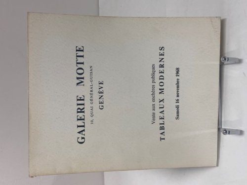 Vente aux encheres publiques Tableaux Modernes Samedi 16 novembre 1968