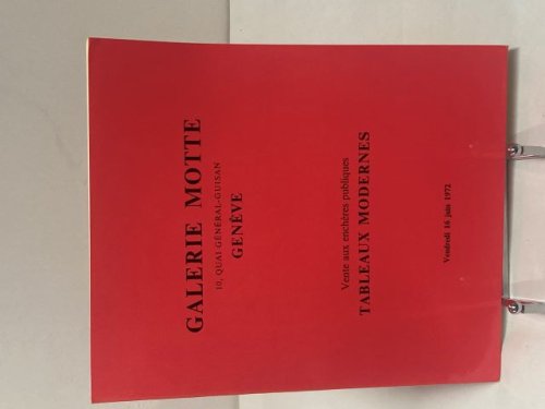Vente aux encheres publiques Tableaux Modernes Vendredi 16 Juin 1972
